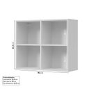 Ver imagem 3 de Armário Aéreo Planejado 2 Portas 80cm Marselha CabeCasa MadeiraOriginals Branco