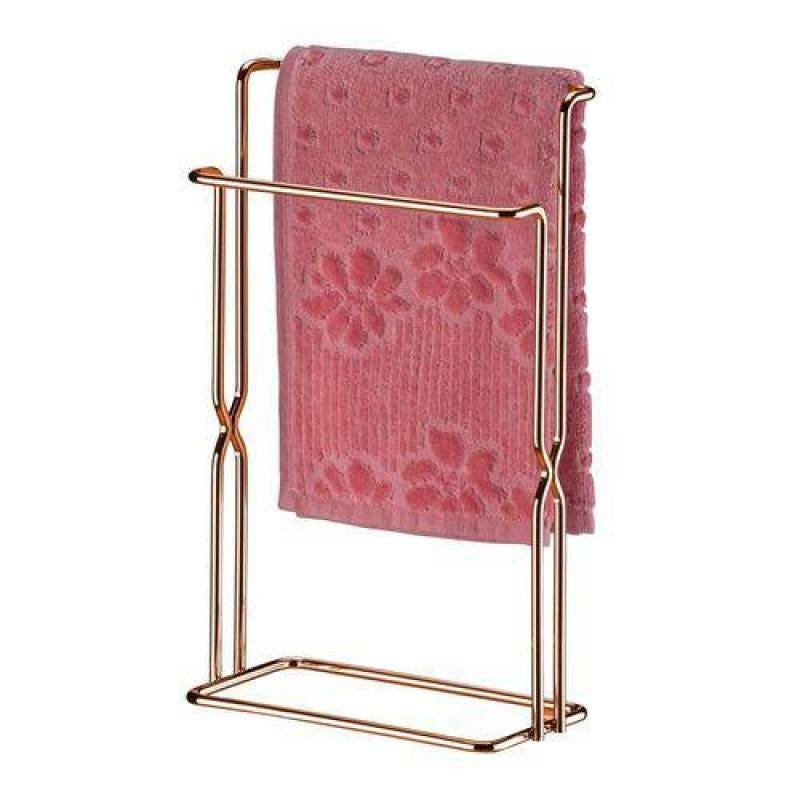 Porta Toalhas Duplo Para Bancada Toalha Rosto ou Mãos - Cobre