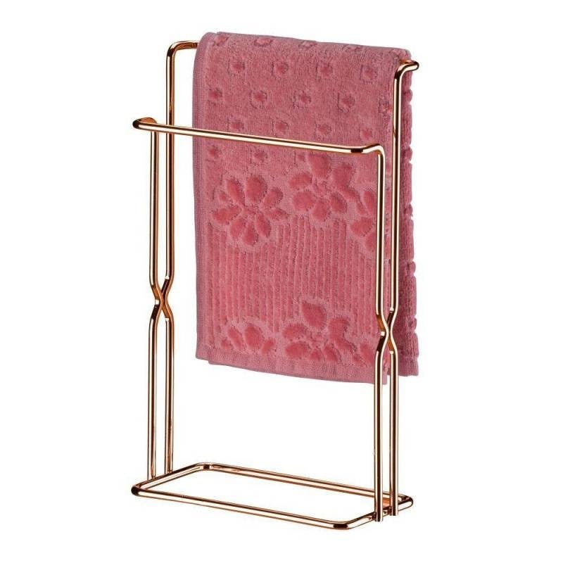 Porta Toalhas Duplo Para Bancada Toalha Rosto ou Mãos - Cobre - 5