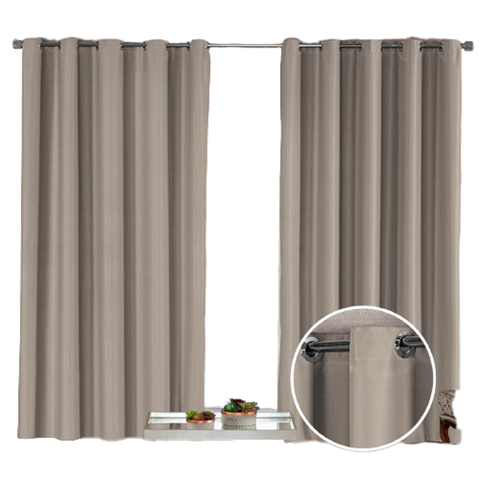 Cortinas de Sala Cortina com Blackout 4,00m X 2,80m Cinza