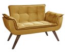 Ver imagem 1 de Poltrona Sala Recepção Escritório Namoradeira Opala Suede Amarelo