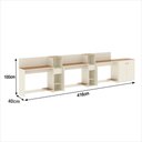 Ver imagem 6 de Conjunto de Escritório Smart 2 Livreiro 1 Buffet e 3 Mesas 90cm - Off White e Cedro