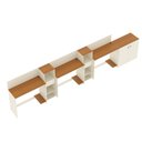 Ver imagem 7 de Conjunto de Escritório Smart 2 Livreiro 1 Buffet e 3 Mesas 90cm - Off White e Cedro