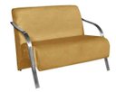 Ver imagem 1 de Poltrona Namoradeira Vênus Suede Braço Aluminio - amarelo