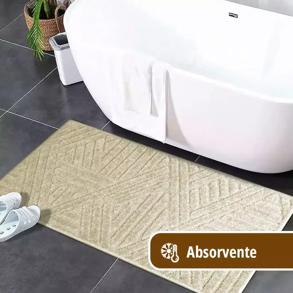 Ver imagem 4 de 2 Tapete Banheiro Antiderrapante Grande 50x100 Js Tr M60