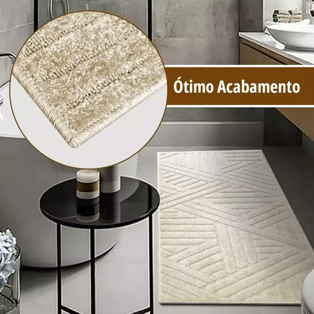 Ver imagem 5 de 2 Tapete Banheiro Antiderrapante Grande 50x100 Js Tr M60