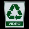 Placa Adesiva Sinalização Lixo Vidro 15x20 Cm Adesivo - 2