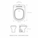 Ver imagem 2 de Assento Almofadado Icasa Etna Branco - Resistente