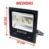 Kit 2 Refletor Led Branco Holofote Externo Jardim Muro 150w - 6