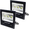 Kit 2 Refletor Led Branco Holofote Externo Jardim Muro 150w - 1