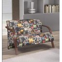 Ver imagem 1 de Poltrona Namoradeira Sevilha Estampada - Bella Decor - Retrô