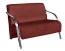 Ver imagem 1 de Poltrona Namoradeira Vênus Suede Braço Aluminio - Bordô