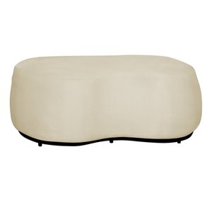 Puff Decorativo Orgânico Beatriz Suede - Estopar Suede Marfim