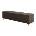 Ver imagem 2 de Calçadeira Baú Recamier Estofado Queen 160 Cm Ônix Corino Marrom