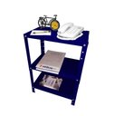 Ver imagem 2 de Estante de Aço Mini com 3 Prateleiras 45x27cm 45kg Coluna Bipartida para Escritório Azul