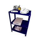 Ver imagem 2 de Estante de Aço Mini com 3 Prateleiras 45x27cm 45kg Coluna Bipartida para Escritório Azul