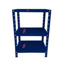 Ver imagem 4 de Estante de Aço Mini com 3 Prateleiras 45x27cm 45kg Coluna Bipartida para Escritório Azul