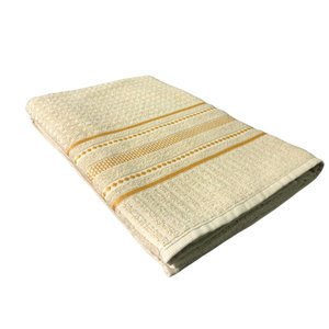 Kit 3 Toalhas de Banho Suprema Gigante Grande Felpuda Canelada Macia Grossa Perfeito Estilo Bege