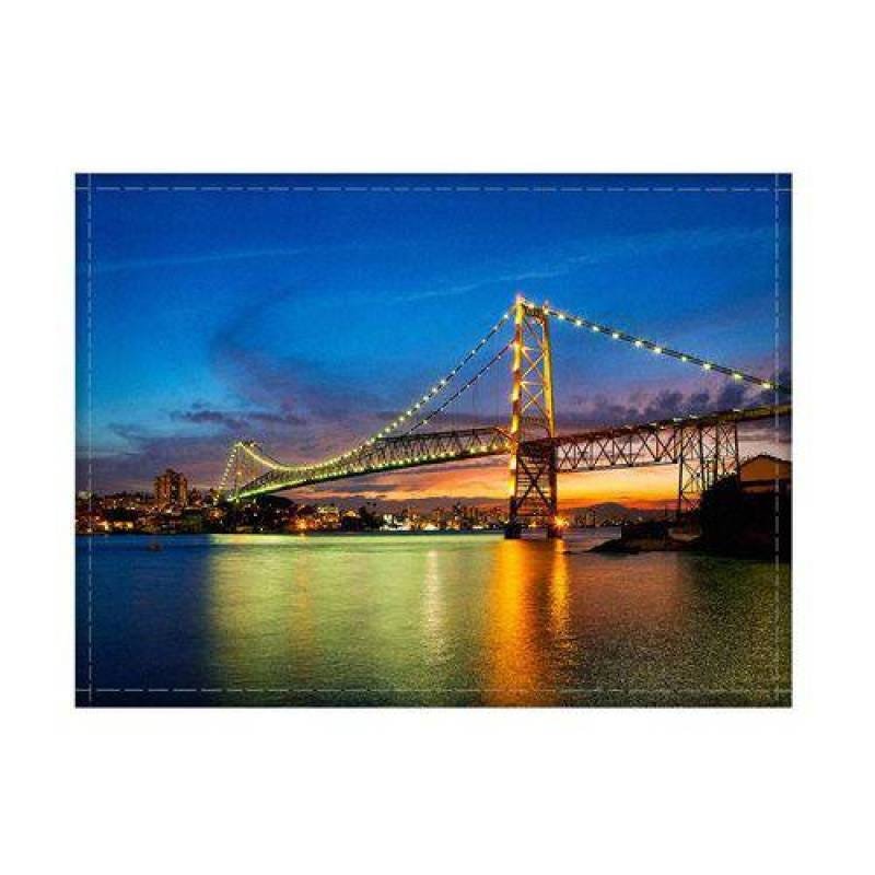 Jogo Americano Decorativo, Criativo E Descolado | Ponte Hercílio Luz Em Florianópolis, Sc - Tamanho - 1