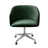 Cadeira Para Escritório E Home Office Atenas Base Giratória Rodizio - Veludo Verde - 2