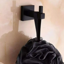 Ver imagem 2 de Cabide Simples Porta Toalhas - Gancho Parede Banheiro Lavabo Lavatório Preto Fosco Black Matte Metal