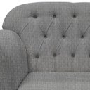 Ver mais imagens de Kit Namoradeira + 1 Poltrona Decorativa Dália Linho Cinza Pés Madeira