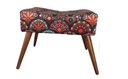 Ver imagem 3 de Kit 2 Poltronas Decorativa Bia + Puff Retangular Suede Mandala Pés Madeira Ms Decor