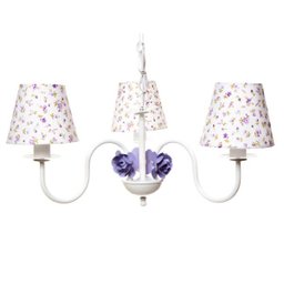 Lustre 3l Simples 3 Flores P Lilás Quarto Bebê Infantil Menina - 1