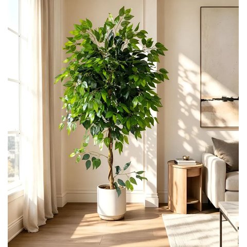 Arvore Artificial Ficus Planta Realista Decoração Sala 1.50m, Plantas Artificiais.