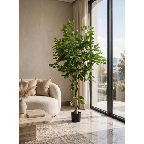 Arvore Artificial Ficus Planta Realista Decoração Sala 1.40m, Plantas Artificiais.