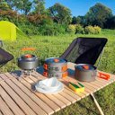 Ver imagem 6 de Kit Panelas Camping 3 Peças Alumínio com Tigelas e Acessórios