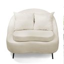 Ver imagem 4 de Poltrona Decorativa Orgânica Pé Ferro Pto Kit 2 Zaya Bouclê C05 - D'Rossi Cor Terra