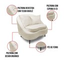 Ver imagem 7 de Poltrona Decorativa Orgânica Pé Ferro Pto Kit 2 Zaya Bouclê C05 - D'Rossi Cor Terra