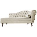 Ver imagem 5 de Kit Diva Recamier Diana 185cm Lado Esquerdo e 02 Poltronas Classic Linho Bege - ADJ Decor