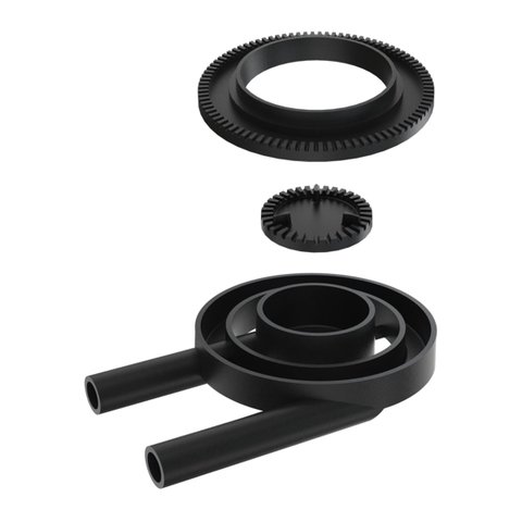 Queimador Duplo Curto Completo Fogão Industrial Ferro 17,2cm