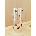 Ver imagem 2 de Vaso Vidro Decorado com Gemas de Vidro na Cor Âmbar 26,5 Altura