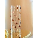 Ver imagem 1 de Vaso Vidro Decorado com Gemas de Vidro na Cor Âmbar 26,5 Altura