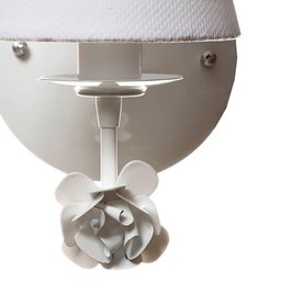 Arandela 1 Lâmpada Flor Branca Quarto Bebê Infantil Menina Menino - 2 Arandela 1 Lâmpada Flor Branca Quarto Bebê Infantil Menina Menino - 2