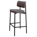 Ver imagem 5 de Banqueta Alta Bar Estofada Kit 3 Ella M25 Linho Cinza - Mpozenato