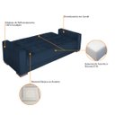 Ver imagem 6 de Sofá Cama 3 Lugares Jobim Suede Azul Marinho - ADJ Decor