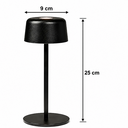 Ver imagem 5 de Luminária de Mesa Recarregável sem Fio Ailati 1+1 Preta Touch