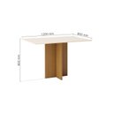 Ver imagem 3 de Mesa de Jantar 4 Lugares 120cm Tampo MDF Canto Reto Lana