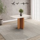 Ver imagem 1 de Mesa de Jantar 4 Lugares 120cm Tampo MDF Canto Reto Lana