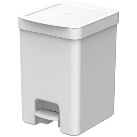 Lixeira de Pedal ou Cesto de Lixo para Cozinha Escritório Linha Trium 12 Litros Branco