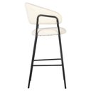 Ver imagem 5 de Banqueta Alta Mara Assento em Bouclé Base em Aço com Encosto Off White Rivatti Móveis