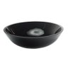 Cuba de vidro redonda 30cm preta,válvula,sifao,torneira 90 - 7