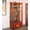 Ver imagem 1 de Cristaleira de Vidro e Madeira 2 Portas - Jaspe - Móveis Montanhês