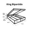 Cama Box Baú King Bipartido 96 Diversas Cores (193x203x42):corino Preto/king - 7