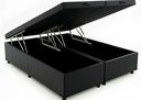 Ver imagem 1 de Cama Box Baú King Bipartido 96 Diversas Cores (193x203x42):Corino Preto/King