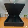 Cama Box Baú King Bipartido 96 Diversas Cores (193x203x42):corino Preto/king - 4